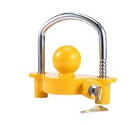 HYDBCNP Lucchetto a Gancio antifurto per carichi Pesanti, Lucchetto Universale per Gancio a Sfera per rimorchio per Camper, roulotte, Accessorio di Sicurezza per Il Traino(Yellow)