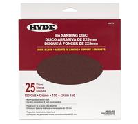 Hyde 9"/225 mm dischi abrasivi per pareti gancio e anello 150 grana confezion...