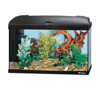 Hydor Acquario 60 Litri in Vetro per Pesci Tropicali o d'Acqua Dolce, Include; Lampada LED, Filtro Interno a 2 stadi per acqua cristallina, Riscaldatore, 60 x 31,5 x h 39,5 cm. Nero