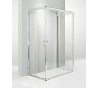 Hydra Box Doccia 3 Lati Porta Scorrevole 70x90x70 cm Trasparente