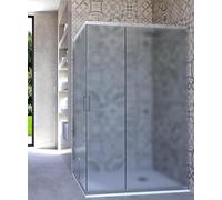 Hydra Box Doccia angolare Porta Scorrevole 75x85 cm Opaco