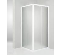 Hydra Box Doccia angolare Porta Scorrevole 85x85 cm Opaco Bianco