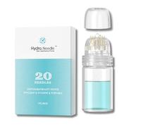 Hydra Needle 20 Pin Ultra-Fine 20pcs Aghi Derma Stamp 0,5 mm, Dispositivo Microinfusione Microneedling Stamper riutilizzabile Strumento per la cura della pelle del viso Applicatore di siero Fine Touch