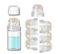 Hydra Needle HN20, Derma Needle Stamp con 7 testine di ricambio Hydraneedling, applicatore di siero riutilizzabile Microneedling Hydro Stamper Bottle - Strumento viso professionale - ago 20 pin uso