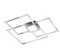HYDRA PLAFONIERA LED CROMO TRIPLO QUADRATO+LUCE CENTRALE DIMMERABILE CON INTERR.