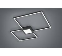 HYDRA PLAFONIERA LED METALLO ANTRACITE DOPPIO QUADRATO+LUCE CENTRALE DIMMERABILE CON INTERR. L. 65X65CM