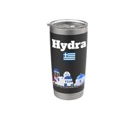 Hydra souvenir viaggio amante isola greca bandiera della Grecia Bicchiere termico in acciaio inox doppia parete