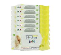 Hydra Viv Set 6CF Salviette Baby Detergenti con Aloe Vera e Vitamina E - con Clip, per Bambini, Umidifciate, Cambio Pannolino, Dermatologicamente Testate, PH Fisiologico - Made in Italy