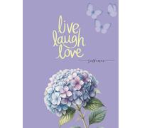 Hydrangea and Butterflies live laugh love Notebook | Hardcover Ruled Journal