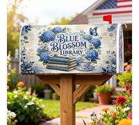 Hydrangea - Coperture magnetiche per cassetta postale, stile rustico, vintage, con farfalla, per decorare il prato, 53 x 65 cm