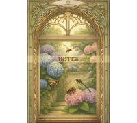 Hydrangea Garden Window Notebook: 120 pages with a beautiful Art Nouveau style cover