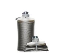 HydraPak Flux - Borraccia Pieghevole da Zaino (1,5 Litri) - Senza BPA, Ultraleggera, Tappo a Vite Antisversamento - Grigio Mammut