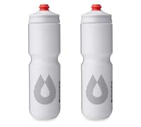 HydraPak | Polar Bottle Breakaway Surge, borraccia leggera per bicicletta, confezione da 2 - borraccia comprimibile ad alto flusso, per ciclismo e sport (Bianco, 880 ml / 30 oz)