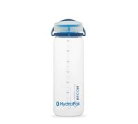 HydraPak Recon - Borraccia d'Acqua in Plastica Riciclata al 50%, Eco-Friendly e Senza BPA, Tappo a Vite a Flusso Regolare, Facile da Trasportare (750 ml, Trasparente/Blu Marino e Ciano)