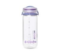 Hydrapak RECON - Borraccia in plastica riciclata al 50%, ecologica e senza BPA, flusso liscio, tappo rotante, facile da trasportare (500 ml, trasparente/rosso e viola)
