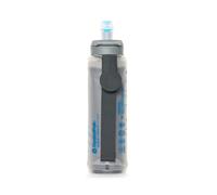 HydraPak SkyFlask IT Speed 350 ml - Bottiglia d'acqua da corsa portatile pieghevole e isolata - Flacone morbido (350 ml) - Cinghia regolabile con passante per il pollice, Argento