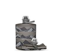 HydraPak Stow (500ml, 17oz) - Borraccia Pieghevole - Borraccia da Viaggio Ultraleggera e Compattabile, Flessibile per Sci, Escursionismo, Ciclismo o Arrampicata - Grigio Mammut, Montagna disegno
