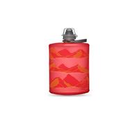 HydraPak Stow (500ml, 17oz) - Borraccia Pieghevole - Borraccia da Viaggio Ultraleggera e Compattabile, Flessibile per Sci, Escursionismo, Ciclismo o Arrampicata -, Rosso, Montagna Disegno