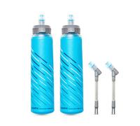 HydraPak UltraFlask Speed 600ml - Confezione da 2 - Flacone Flessibile per Idratazione, Adatto per Gilet da Corsa e Zaini da Corsa, con Tappo di Apertura Facile (600 ml / 20 oz), Blu Malibu