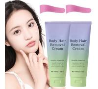 Hydrateology Facial Hair Removal - Gentle and Painless Facial Hair Removal Cream, Body Hair Removals Cream with Spatula Applicator, Gentle Formula, 100 g/3.53 oz (2pcs)