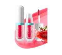 Hydrating Lip Glow Oil, Fruit-Flavored Moisturizing Lip Balm & Gloss, Non-Sticky Plumping Lip Oil, Long Lasting Transparent Lip Care Kit for Women & Girl (02)