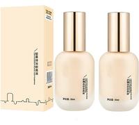 Hydrating Waterproof And Light Long Lasting Foundation, Light Fog Makeup Holding Liquid Foundation,Full Coverage Foundation for All Skin Types, 30ml. (White+Natural color)