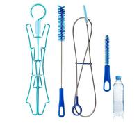 Hydration Bladder Cleaning Kit | 4-in-1 Bottle & Water Bag Brush Set 304 Stainless Steel PBT PP Flessibile Spazzola lunga 40 cm 14 cm 92 cm Foldable Drying Rack Portatile Outdoor Cleaning System