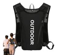 Hydration Pack Backpack, Running Water Vest with 5L Capacity, Reflective Safety Strips, Lightweight Hydration Gear for Hiking, Trail Running, Cycling, Outdoor Fitness, Green, Arancione, Nero, Grigio