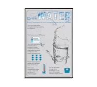 Hydration Station Poster Drink Water Your Body Needs It Health Education Wall Art for School Nurse Office Gym(Framed,08X12inch(20X30cm))