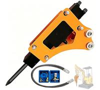 Hydraulic Breaker Hammer for Mini Excavator with 35mm Chisel, Concrete and Rock Breaker Attachment for 0.8-2 Ton Diggers, 80-110 kg/cm² Demolition Tool