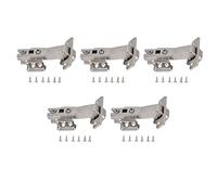 Hydraulic Buffer Hinge 5Pcs | Soft Close Quiet Cabinet Hinge for Wardrobes/Bookcases/Kitchen Cabinets | Stainless Steel, Easy Install, Oxidation Protected (Type A)