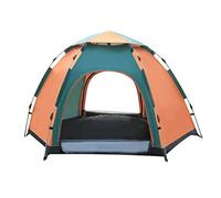 Hydraulic Dome Waterproof Tent, Hexagonal Outdoor Tents for 3-4 Person, Strong Stability, Anti-Mosquito, Camping And Mountaineering,Green