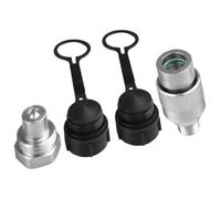 Hydraulic Quick Connector Set 3/8 Inch NPT Thread 10000 PSI High Pressure With Cap Compatible for Enerpac C-604 for Parker 3000 Series for Hydraulic Jacks and Cylinders