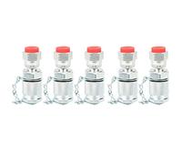 Hydraulic Test Adapters 5Pcs Set | PT/PPT Thread Connectors for Pressure Testing & Oil Sampling | High Pressure Carbon Steel Fittings for Hydraulic Systems