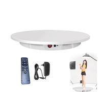 Hydravex Piatto Girevole Elettrico per Fotografia, Espositore con Rotazione Automatica A 360° con Controllo Remoto, Carico 100Kg, Piattaforma Girevole Automatica 42Cm/60Cm,White-60CM