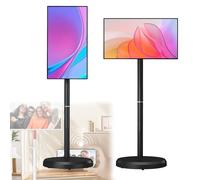 Hydravex Smart TV Portatile FHD da 21,5 Pollici, operativo Android 14, TV Mobile su Ruote con Touch Screen Girevole, Batteria Integrata da 6000 mAh, Rotazione Completa Black-4+64G