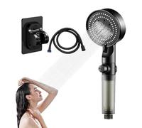 Hydro Boost High Pressure 5 modalità Filtro Shower Head, Hydro Boost Handheld Shower Head, One Click Water Stop with Holder, Pantaloni (Set B)