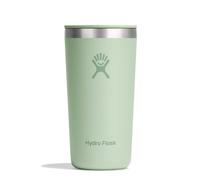 HYDRO FLASK - All around Tumbler 355 ml (12 oz) con coperchio ermetico a incastro chiudibile antigoccia - Acciaio inossidabile a doppia parete con isolamento sottovuoto - Aloe