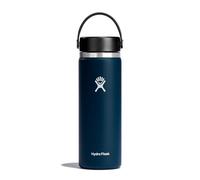 Hydro Flask Borraccia da 591 ml, in acciaio inossidabile con isolamento sottovuoto tappo Flex Cap antigoccia e manico, Senza BPA, Imboccatura larga, Indigo, 591ml (20oz), laccetto