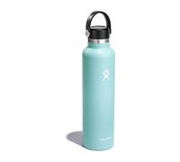 Hydro Flask Borraccia in acciaio inossidabile con isolamento sottovuoto tappo Flex Cap antigoccia e verniciatura a polvere, Senza BPA, Imboccatura standard, Dew, 709ml (24oz), laccetto