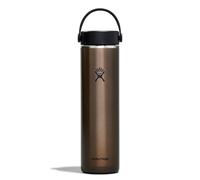Hydro Flask Borraccia leggera da 710 ml, serie Trail, in acciaio inox, isolata sottovuoto, riutilizzabile, con tappo flessibile a tenuta stagna, apertura larga, ossidiana