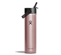 Hydro Flask - Lightweight Wide Flex Straw Cap Bottle 710 ml (24 oz) - Acciaio Inox, Ermetico con Cinghia - Isolato Freddo 24 Ore - Lavabile in Lavastoviglie - Quartz