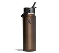 Hydro Flask - Lightweight Wide Flex Straw Cap Bottle 946 ml (32oz) - Acciaio Inox, Ermetico con Cinghia - Isolato Freddo 24 Ore - Lavabile in Lavastoviglie - Obsidian