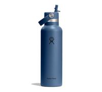 Hydro Flask - Standard Flex Straw Cap 621 ml (21 oz) Bottle - Acciaio Inox, Ermetico, Compatibile con Portabicchieri - Isolato Freddo 24 Ore - Harbor Blue