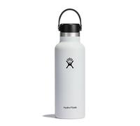 Hydro Flask - Standard Mouth - Bottiglia d'acqua da 532 ml (18 oz) - Acciaio inossidabile con isolamento sottovuoto, coperchio a prova di perdite e rivestimento in polvere - Standard Mouth - White