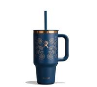 Hydro Flask - Travel Tumbler 946 ml (32 oz) with Closable Press-In Straw Lid - Acciaio inox - Isolamento sottovuoto a doppia parete - Coperchio antispruzzo - Western Dark Blue