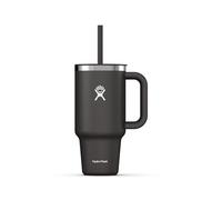 Hydro Flask - Travel Tumbler - Bicchiere da viaggio 946 ml (32 oz) con coperchio a incastro per cannuccia chiudibile - Acciaio inossidabile - Coperchio resistente agli schizzi - Black