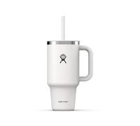 Hydro Flask - Travel Tumbler - Bicchiere da viaggio 946 ml (32 oz) con coperchio a incastro per cannuccia chiudibile - Acciaio inossidabile - Coperchio resistente agli schizzi - White