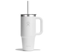 Hydro Flask - Travel Tumbler Clear Lid - Bicchiere isolante 710 ml bianco/grigio