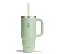 HYDRO FLASK - Travel Tumbler 709ml (24 oz) con coperchio a incastro per cannuccia chiudibile - Acciaio inossidabile - Coperchio resistente agli schizzi - Aloe